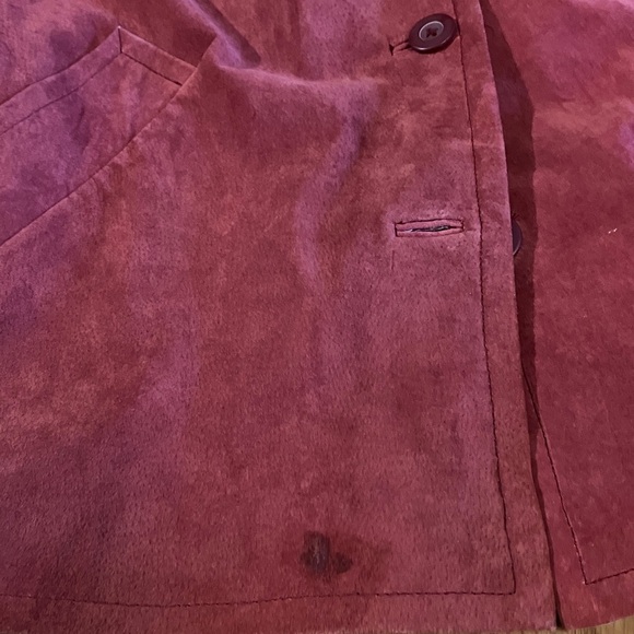 Jaclyn Smith Womens Sz X (stands for XL) Burgundy Red Genuine Leather Jacket - Picture 7 of 10